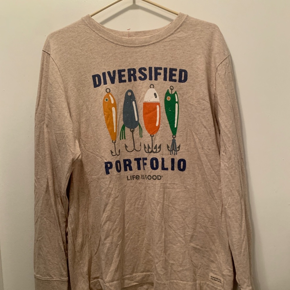 Men’s Life Is Good Fishing Long Sleeved Shirt.